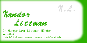 nandor littman business card